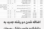 اضافه شدن دو رشته جدید به دانشکده علوم پزشکی بهبهان